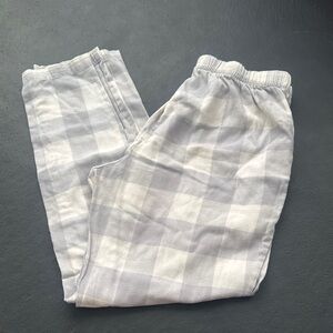 Plaid Lounge Pants in Gray and White
